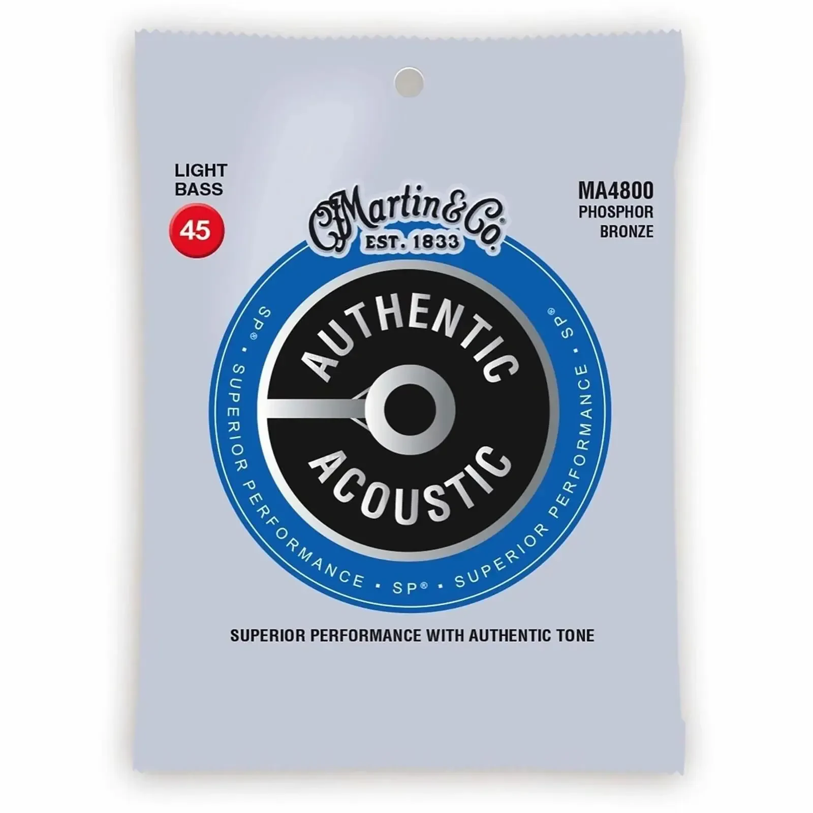 Струны для акустической бас-гитары Martin Authentic Acoustic SP Bass Strings Light 45-100