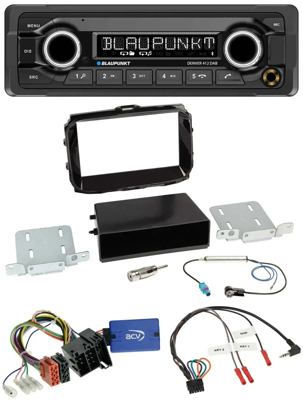 Blaupunkt Bluetooth DAB Lenkrad USB Autoradio für Alfa Romeo Giulietta 13-21 ISO