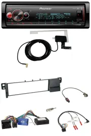 Автомагнитола Pioneer Bluetooth, DAB, USB, поддержка управления на руле, совместима с BMW 3 Series E46 (2001–2007), черный