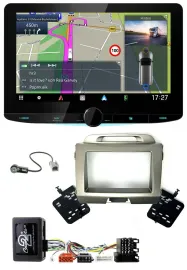 Автомагнитола для Kia Sportage 3 Kenwood Bluetooth, DAB, TMC, 2DIN, USB, навигация