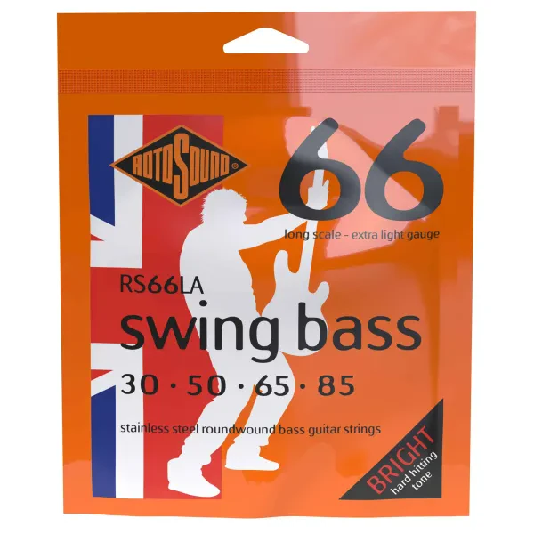 Струны для бас-гитары RotoSound RS66LA Stainless Steel Extra Light 30-85