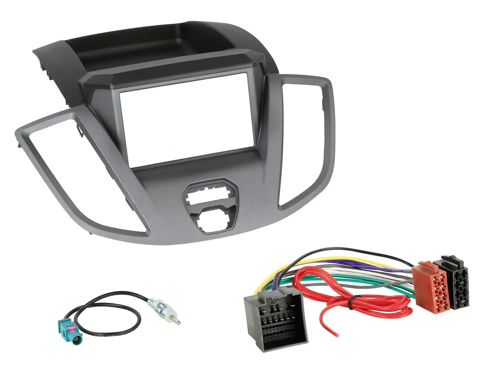 Einbauset Doppel DIN Autoradio für Ford Transit 2018-2019 schwarz