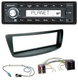 Continental USB MP3 AUX 1DIN Autoradio für Citroen C1 Peugeot 107 Fakra Phantome