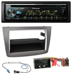 Автомагнитола Pioneer DAB MP3 CD USB Bluetooth для Alfa Romeo Mito (955, с 2014), серебристая