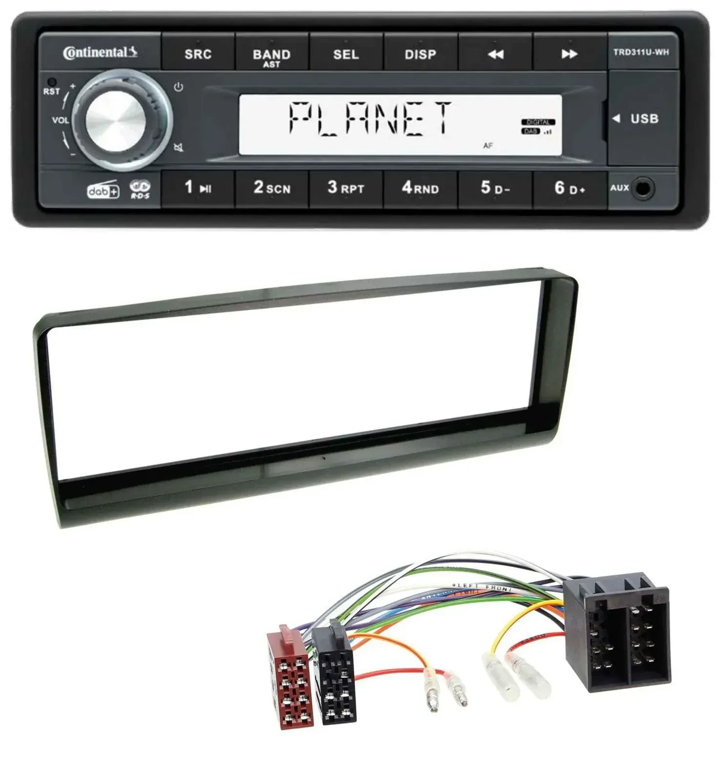 Continental MP3 AUX USB DAB 1DIN Autoradio für Alfa Romeo 156 (1997-2001)
