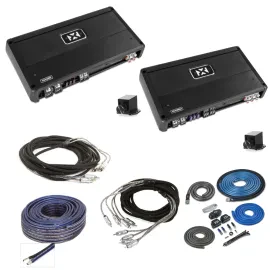 NVX 4-Channel & Mono Amp with Amp Kit + Cable & Speaker Wire