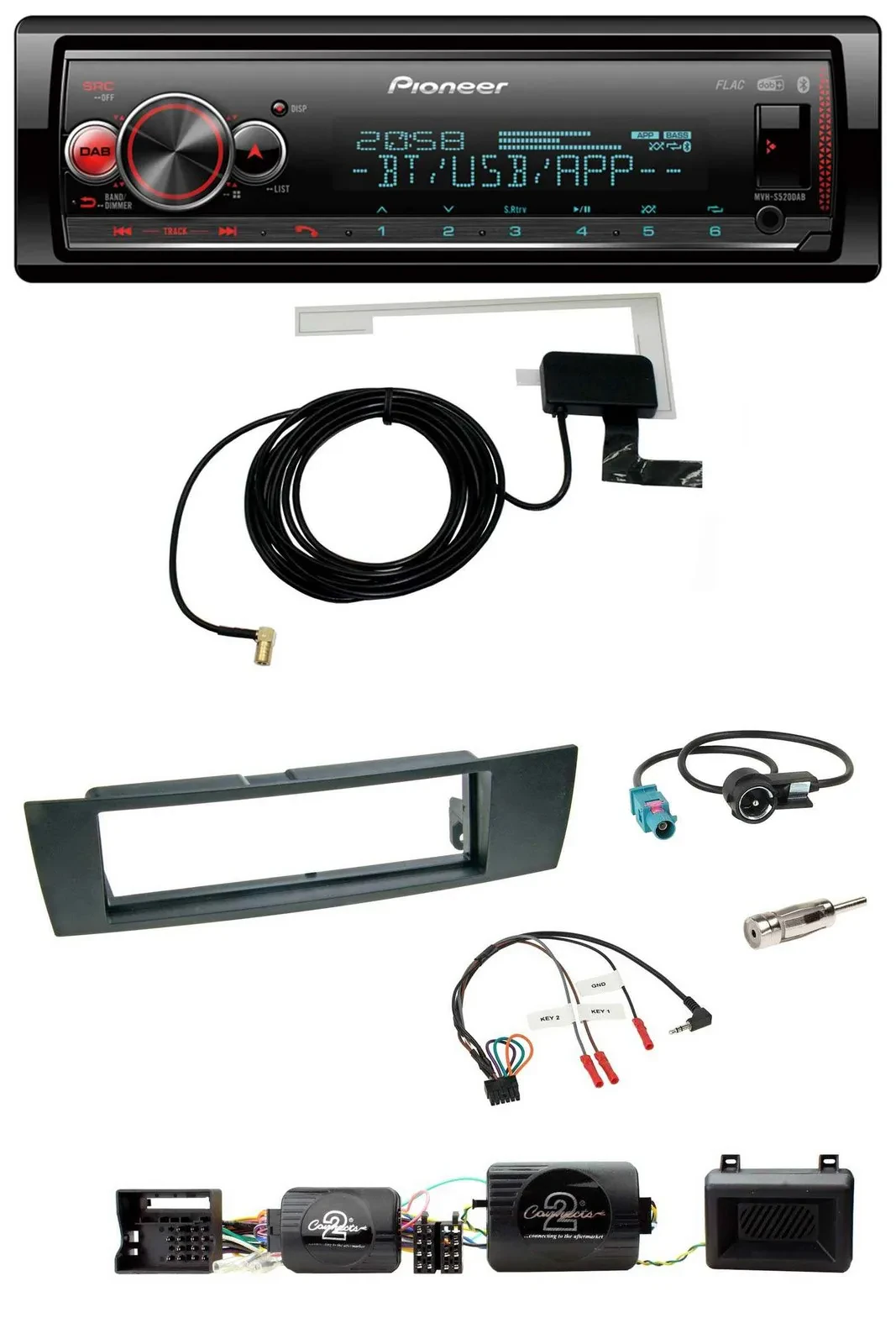 Pioneer Bluetooth DAB USB Lenkrad Autoradio für BMW 1er 2004-2013 E87