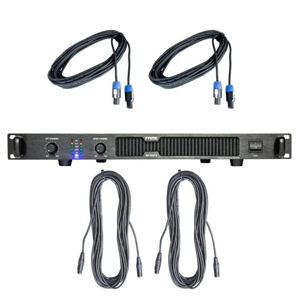 Audio MS 2002 D 2-Kanal Endstufe-Set 2x190W Digital Speaker Twist Kombibuchse