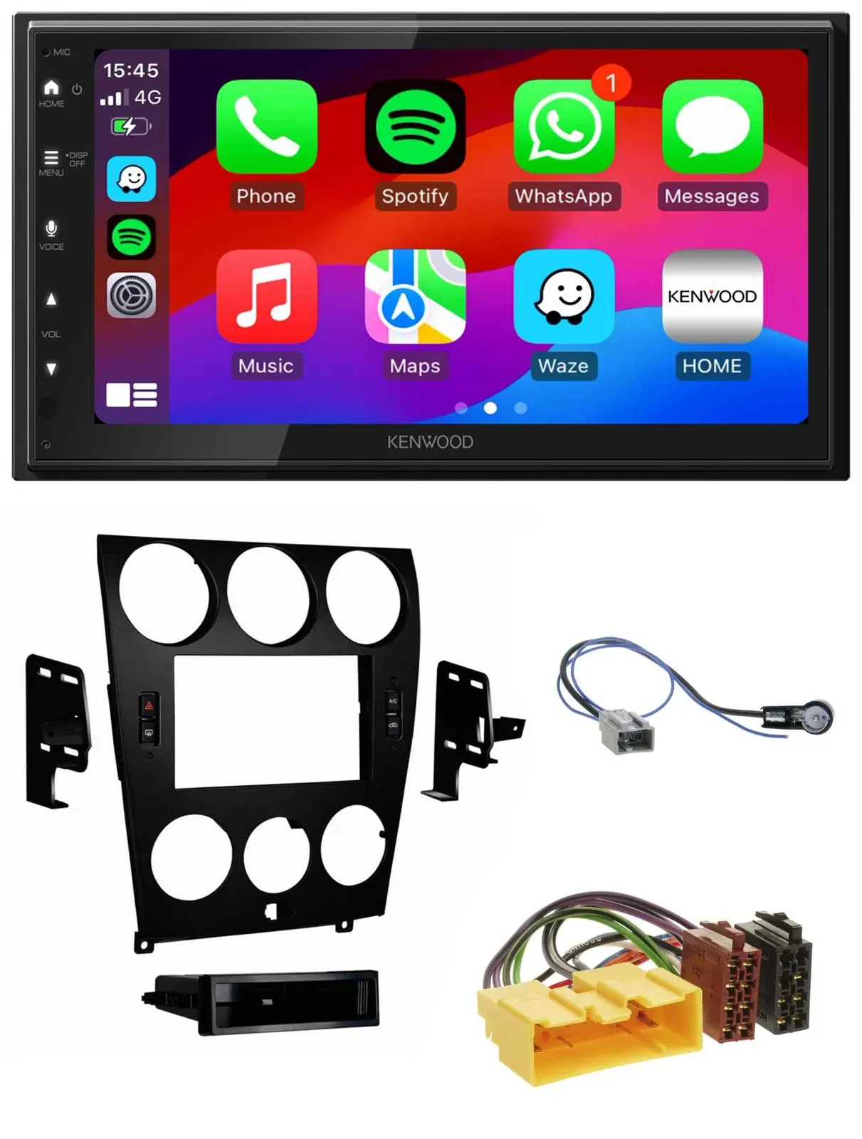 Kenwood MP3 USB DAB 2DIN Bluetooth Autoradio für Mazda 6 (2006-2008)