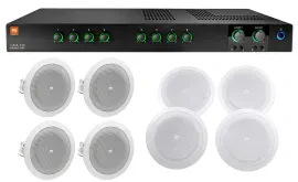 JBL CSMA240 Commercial/Restaurant Amplifier+(4) 8"+(4) 4" In-Ceiling Speakers