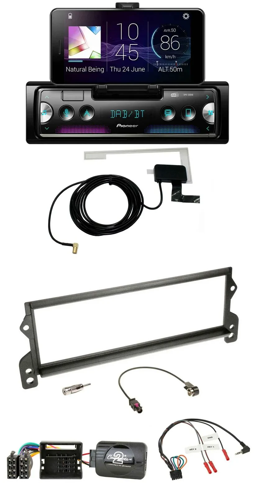 Автомагнитола Pioneer DAB, Bluetooth, USB, поддержка кнопок на руле, для Mini (2001–2006), MOST