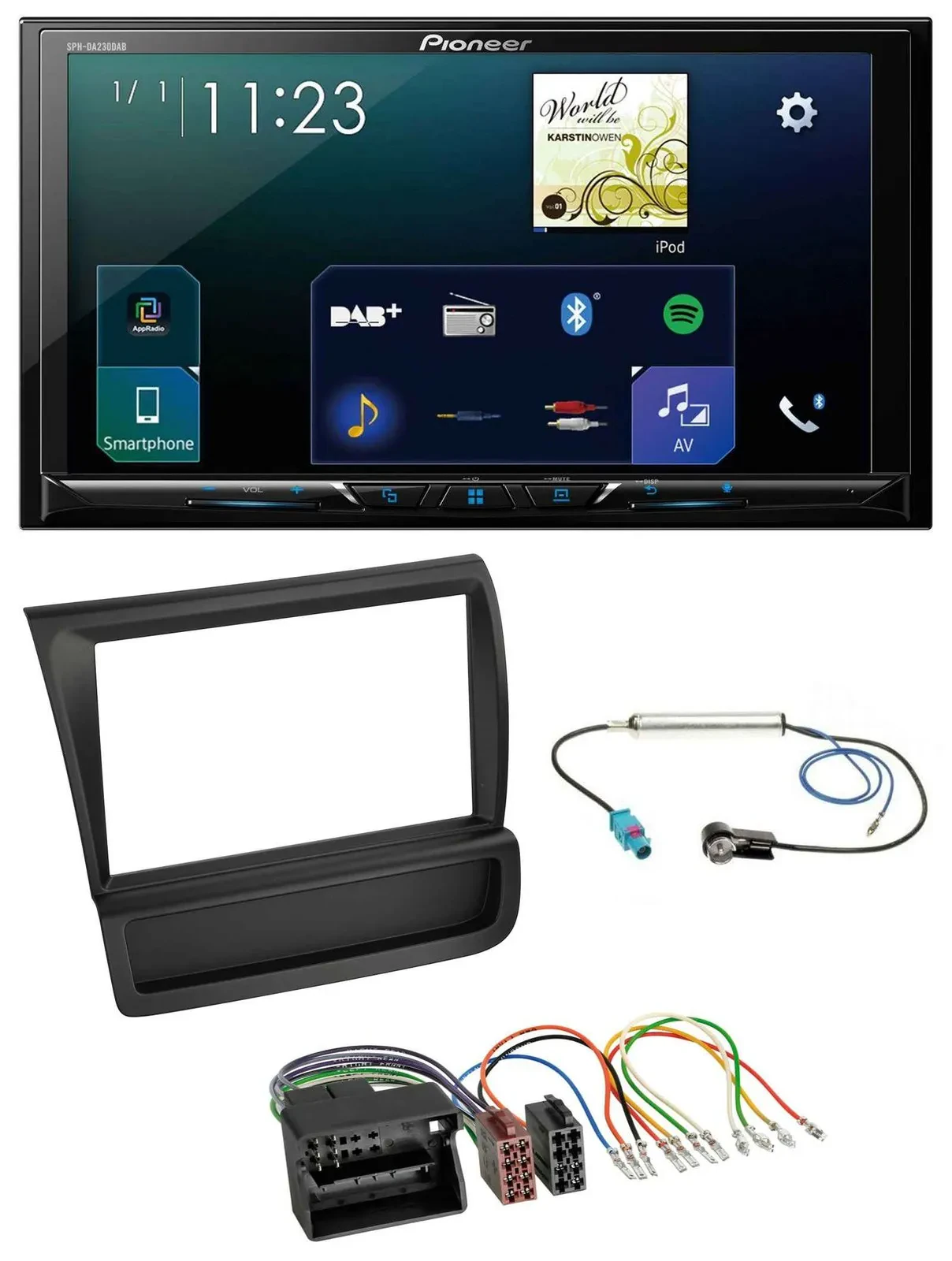 Автомагнитола Pioneer 2-DIN, Bluetooth, USB, DAB, для Audi R8 (42, 2006–2015)