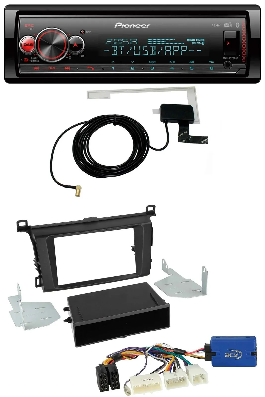 Автомагнитола для Toyota RAV-4 (с 2013) Pioneer Bluetooth, DAB, USB, MP3