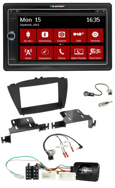 Blaupunkt 2DIN USB DAB Lenkrad Bluetooth TMC Navigation für Hyundai ix35 ab 2013