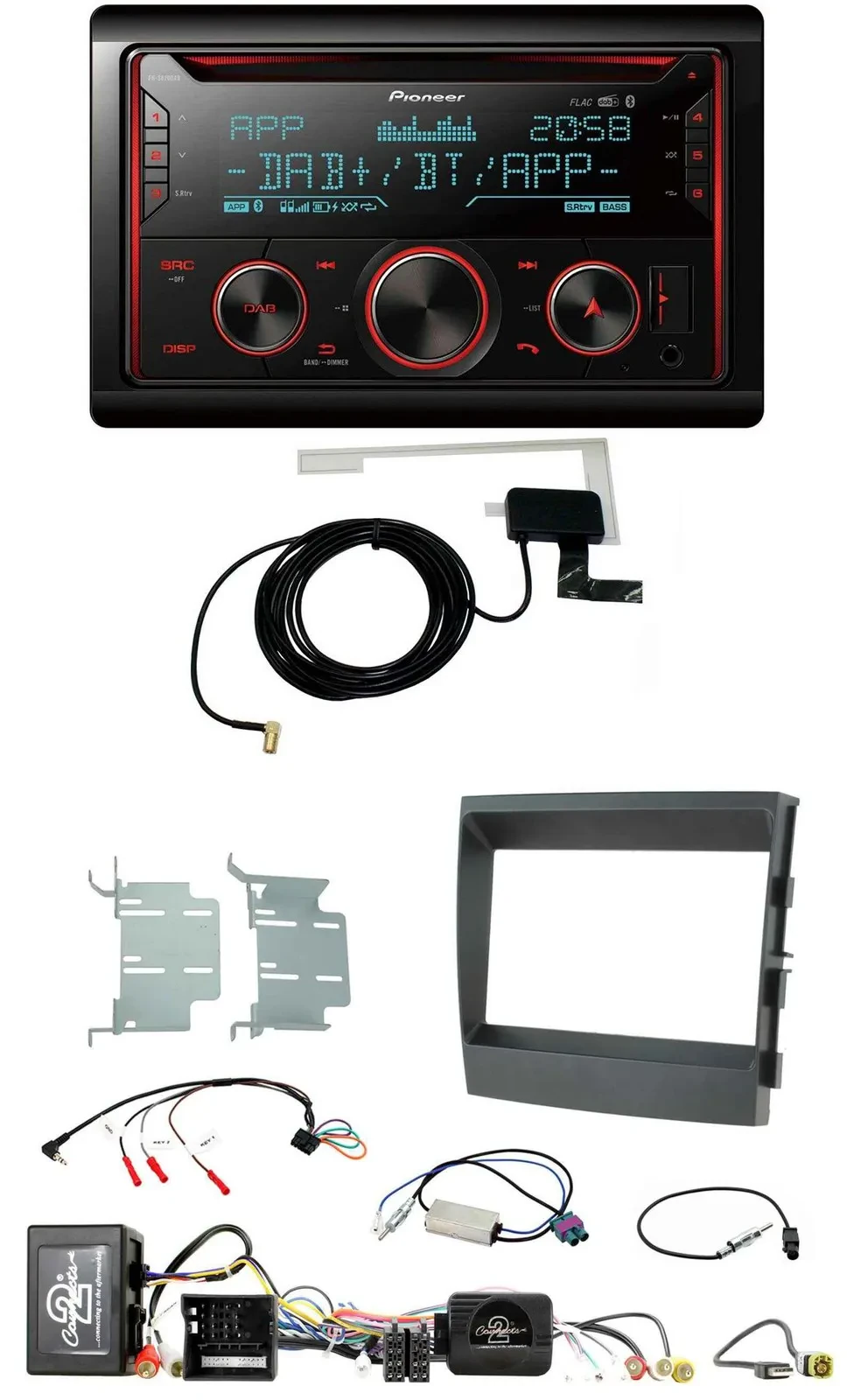 Pioneer 2DIN Lenkrad DAB USB CD Bluetooth Autoradio für Porsche Panamera MOST-So