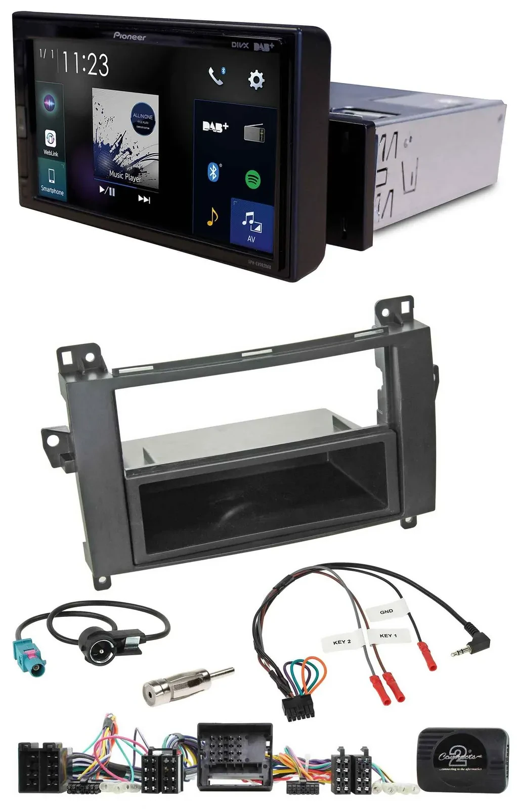 Pioneer DAB Lenkrad Bluetooth USB Autoradio für Mercedes Vito Viano W639 Audio 5