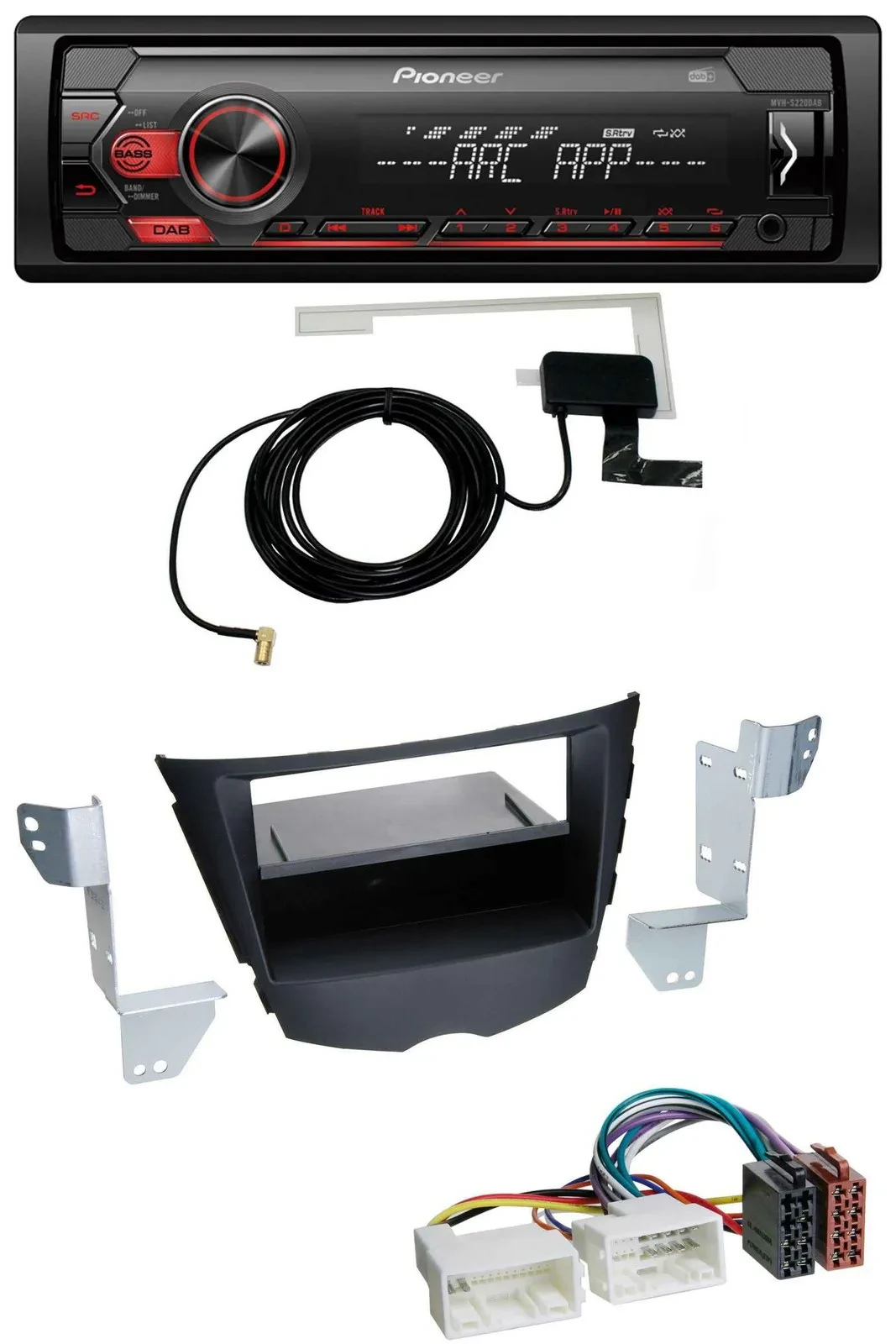 Автомагнитола Pioneer 1DIN USB DAB MP3 AUX для Hyundai Veloster (с 2011)