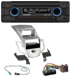 Автомагнитола для Ford Fiesta Blaupunkt CD Bluetooth USB AUX, дисплей, серебристый, 2010–2017