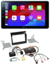 Pioneer Bluetooth 2DIN USB Lenkrad DAB Autoradio für Fiat Citroen Peugeot Infoad