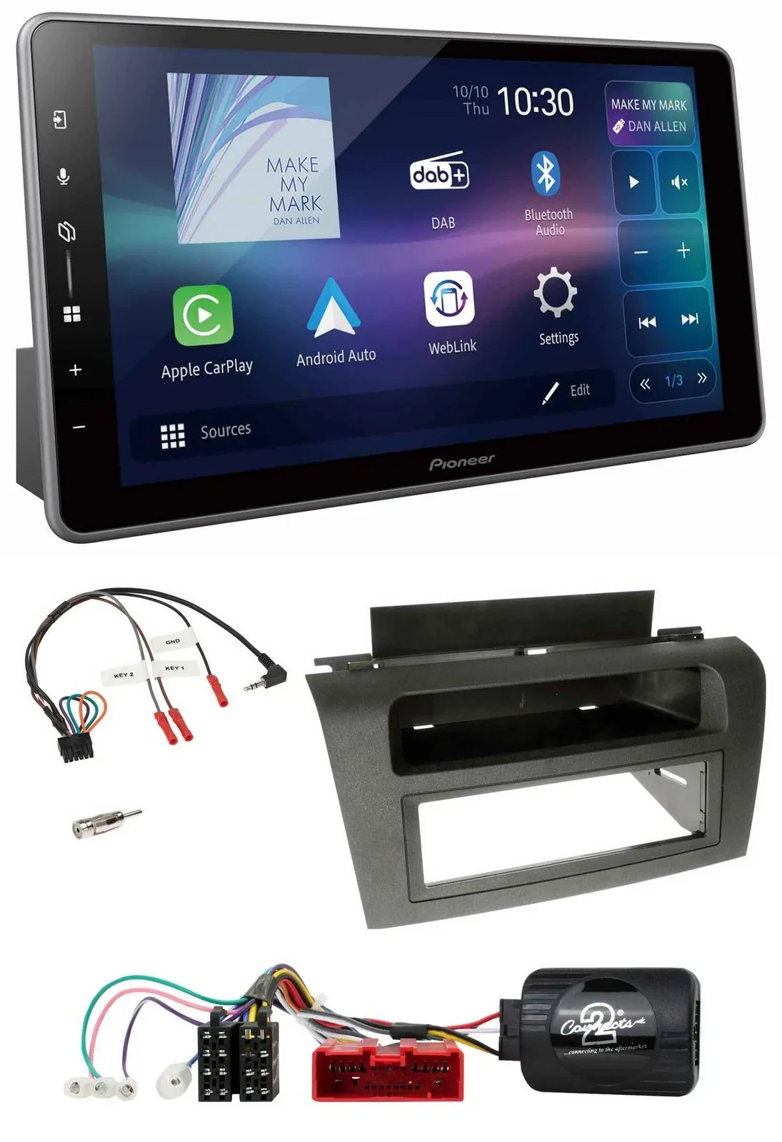 Автомагнитола для Mazda 3 (2003–2009) Pioneer Bluetooth, USB, DAB, поддержка управления на руле