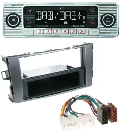 Dietz Bluetooth MP3 DAB USB Autoradio für Toyota Auris 07-12 anthrazit-grau