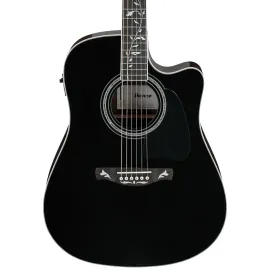 Ibanez AW391CE Artwood Dreadnought Acoustic-Electric Guitar, Black