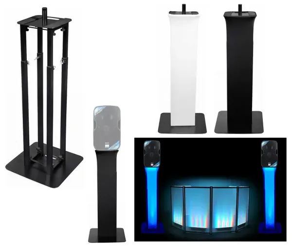 (1) Rockville Black Adjustable Totem Speaker Stand For Alto Professional TS112W