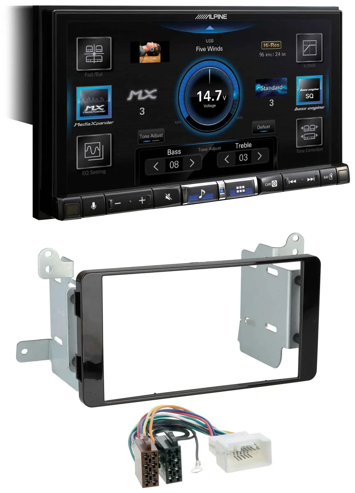 Alpine DAB 2DIN USB Bluetooth MP3 Autoradio für Fiat Fullback Mitsubishi L200 ab