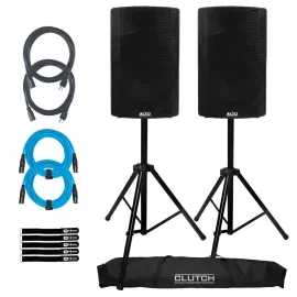 Alto Professional TX415 15" Powered Active DJ PA Speaker Pair w Stands Pack
