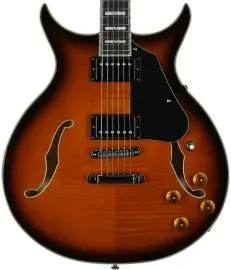 Электрогитара Washburn SH35 полуакустическая (semi-hollow), накладка палисандр, цвет Tobacco Burst