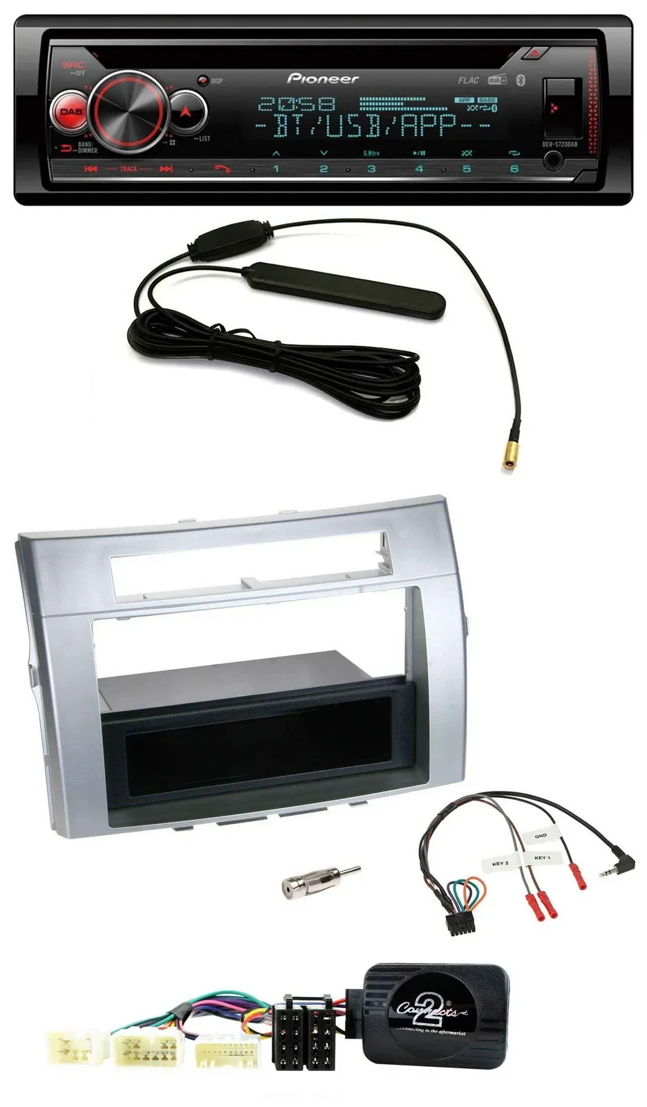 Автомагнитола для Toyota Corolla Verso Pioneer USB, DAB, Bluetooth, CD