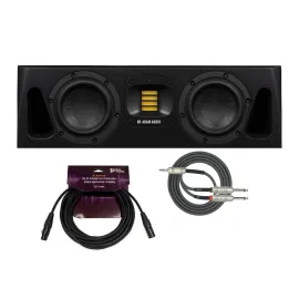 Adam Audio A44H Powered Two Way Midfield Studio Monitor Bundle