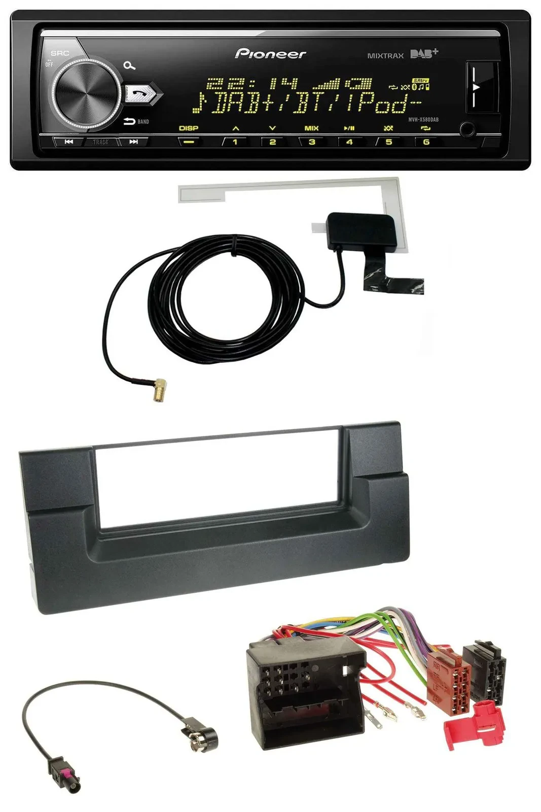 Автомагнитола для BMW 5 (E39), X5 (E53) Pioneer Bluetooth DAB USB MP3 Quadlock