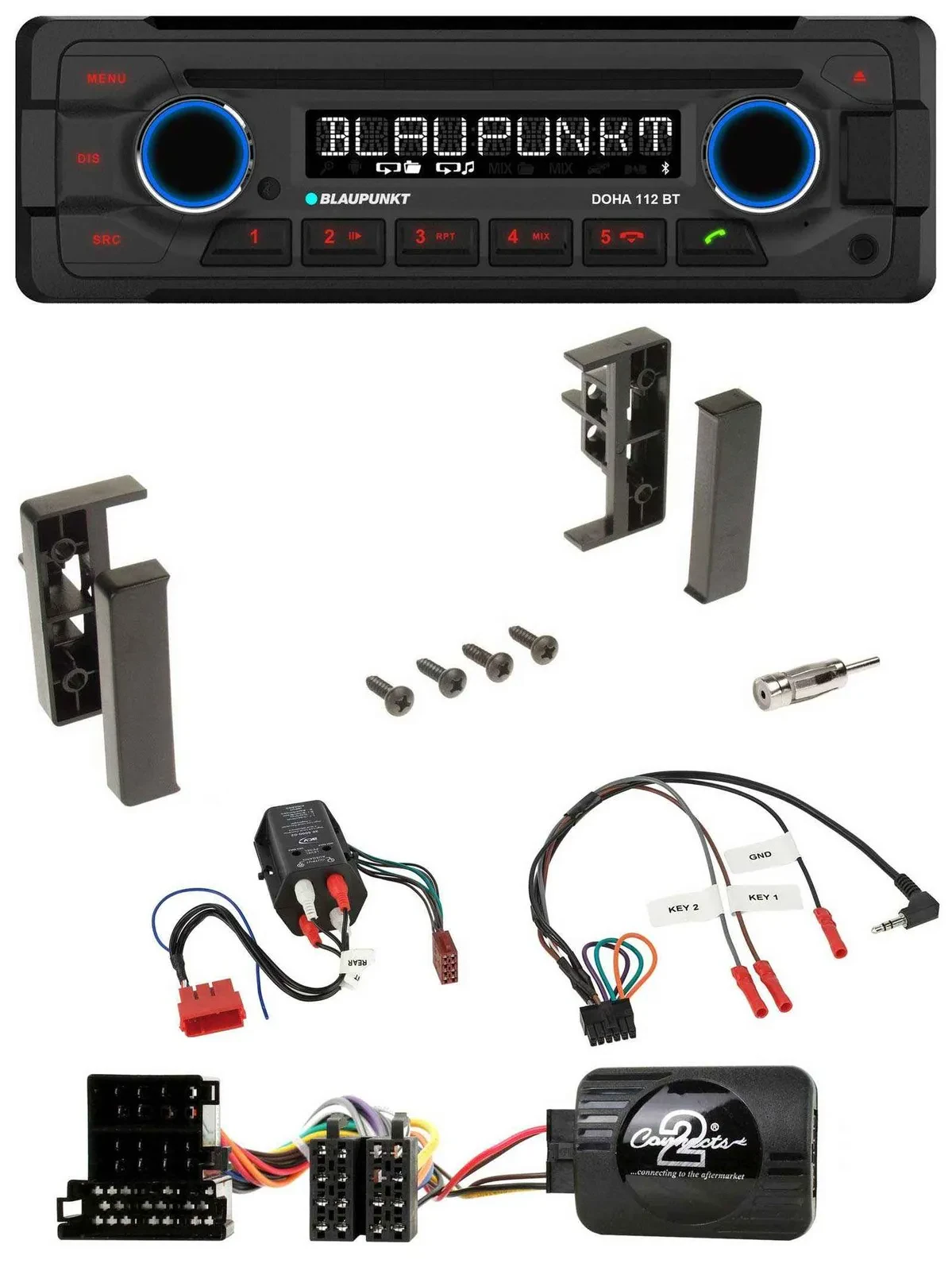 Blaupunkt Lenkrad MP3 CD Bluetooth USB Autoradio für Audi A3 A4 A6 99-00 BOSE-Vo