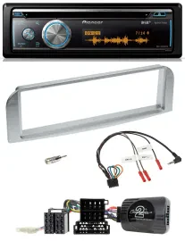 Pioneer Lenkrad DAB USB CD Bluetooth Autoradio für Alfa GT 147 2007-2010 silberg