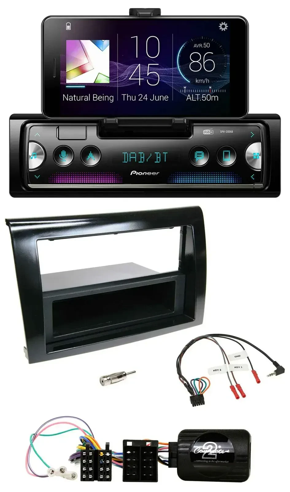 Pioneer USB Lenkrad Bluetooth DAB Autoradio für Fiat Bravo 2007-2014
