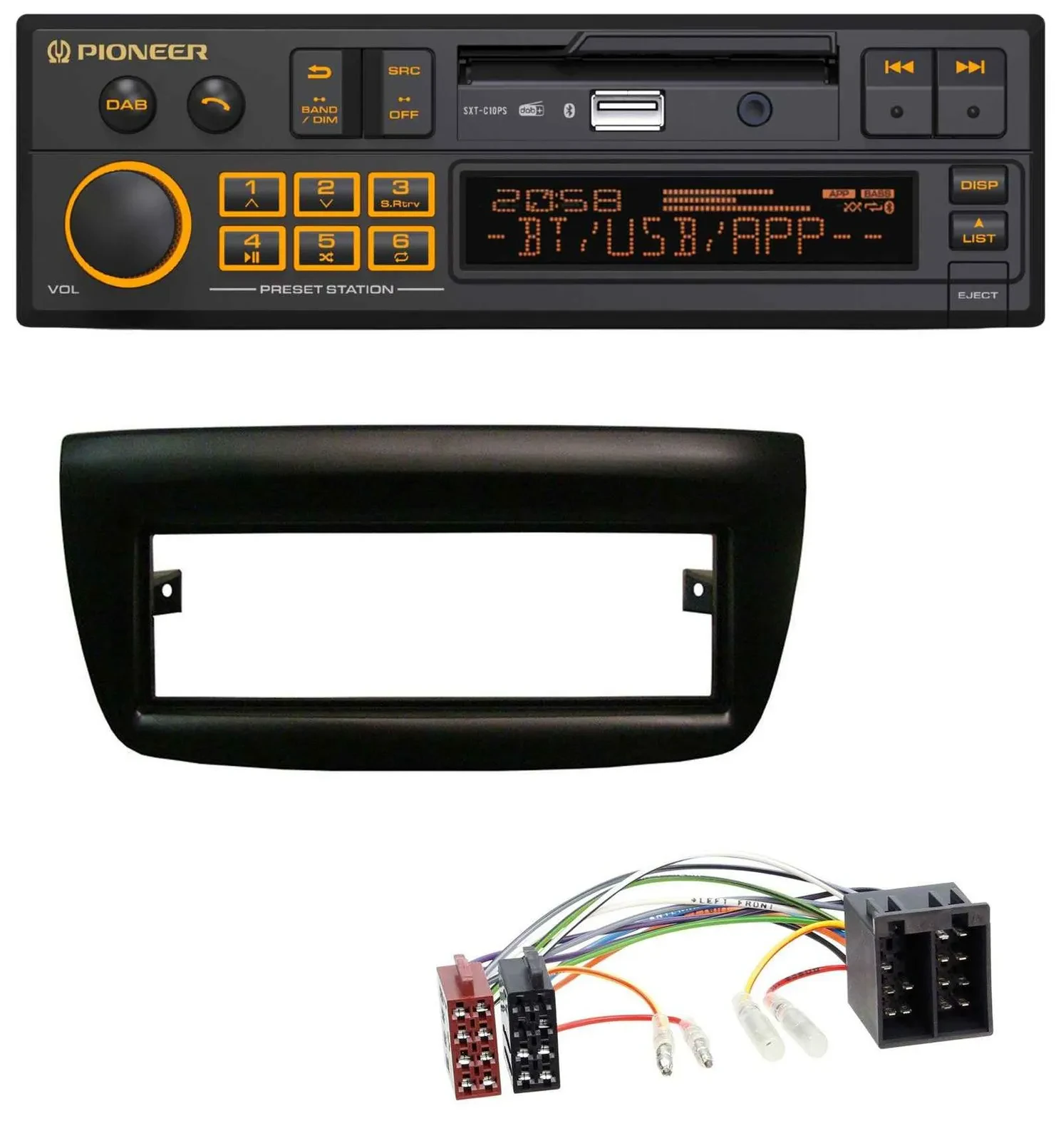 Pioneer DAB MP3 USB Bluetooth Autoradio für Fiat Doblo 12-15 Opel Combo 10-15