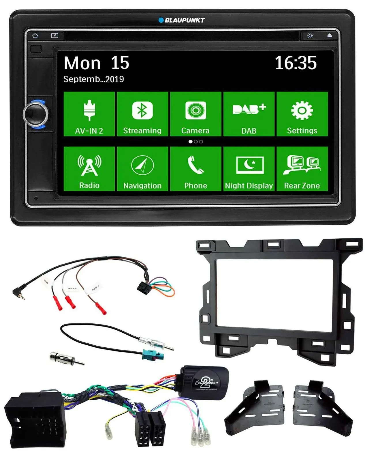 Blaupunkt Bluetooth 2DIN Lenkrad DAB USB TMC Navigation für Mercedes Sprinter W9