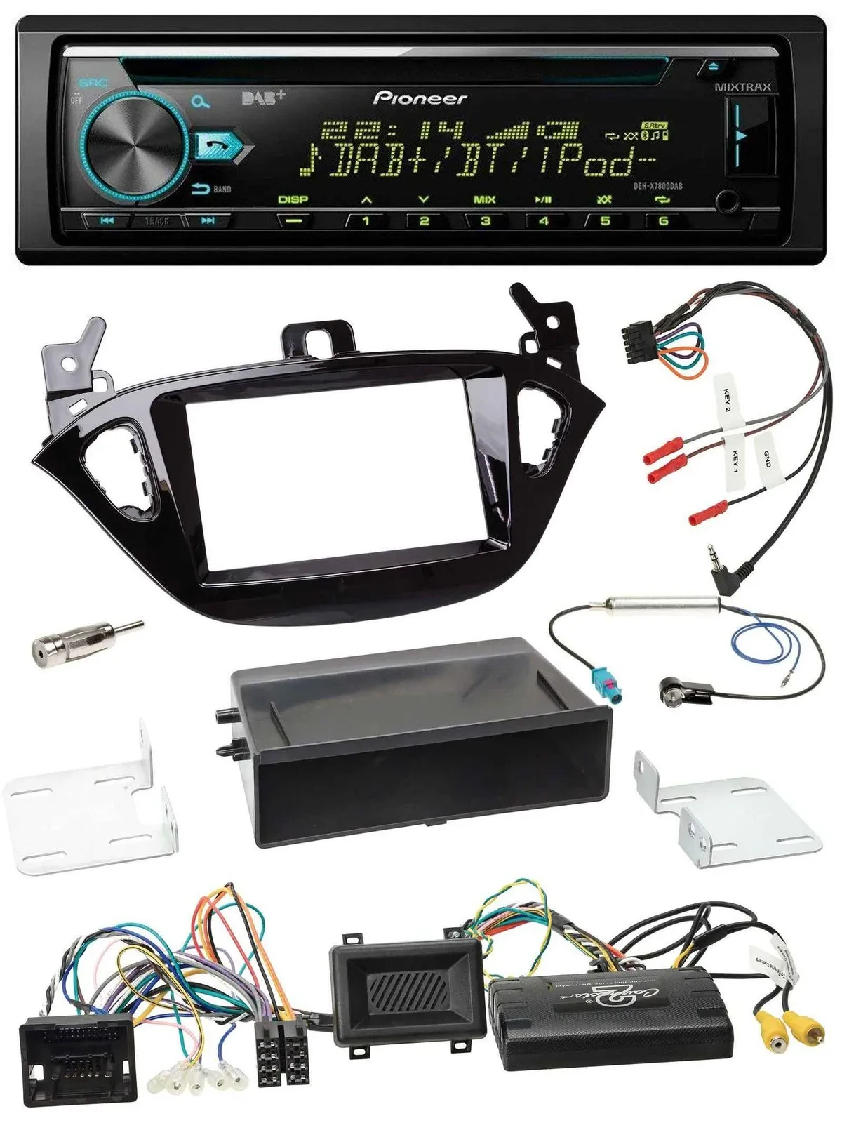 Pioneer DAB Lenkrad CD USB Bluetooth Autoradio für Opel Adam Corsa E ab 2013 PDC