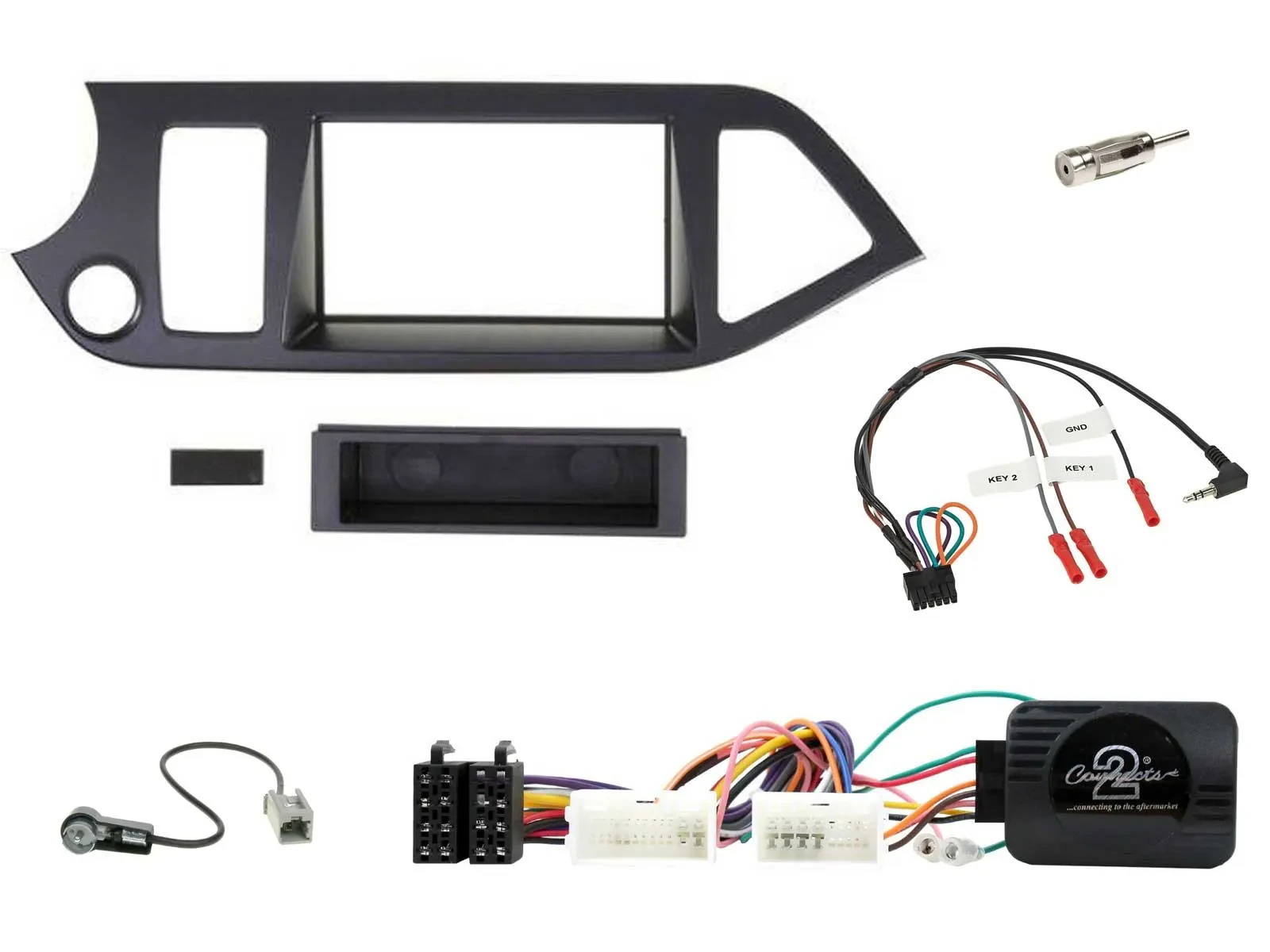 Radioset Lenkradadapter DIN Autoradio für Kia Picanto ab 2011 Start-Stop