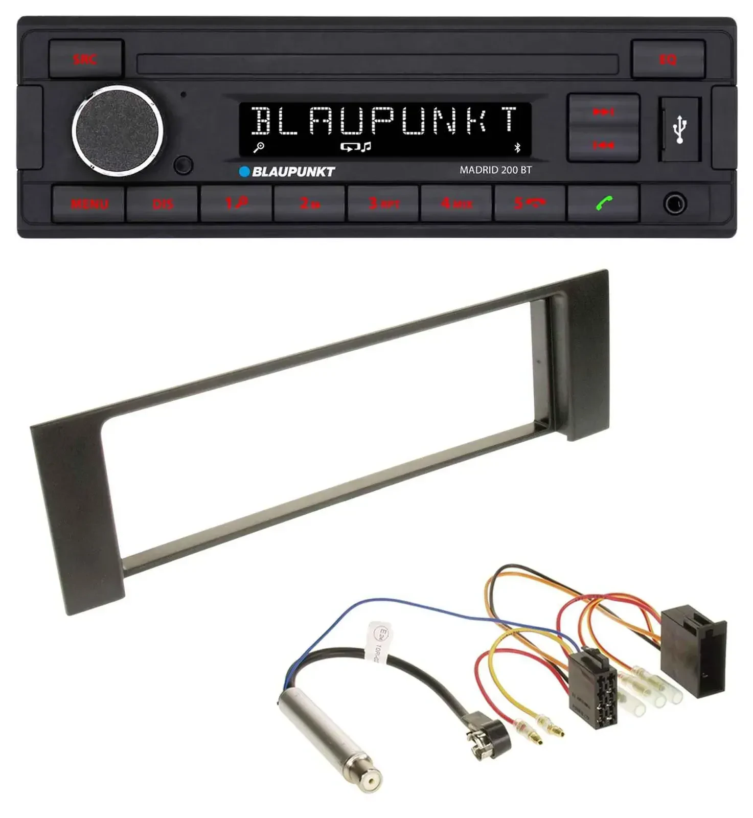 Blaupunkt USB AUX Bluetooth MP3 Autoradio für Audi A4 (B6, 00-04) - ISO