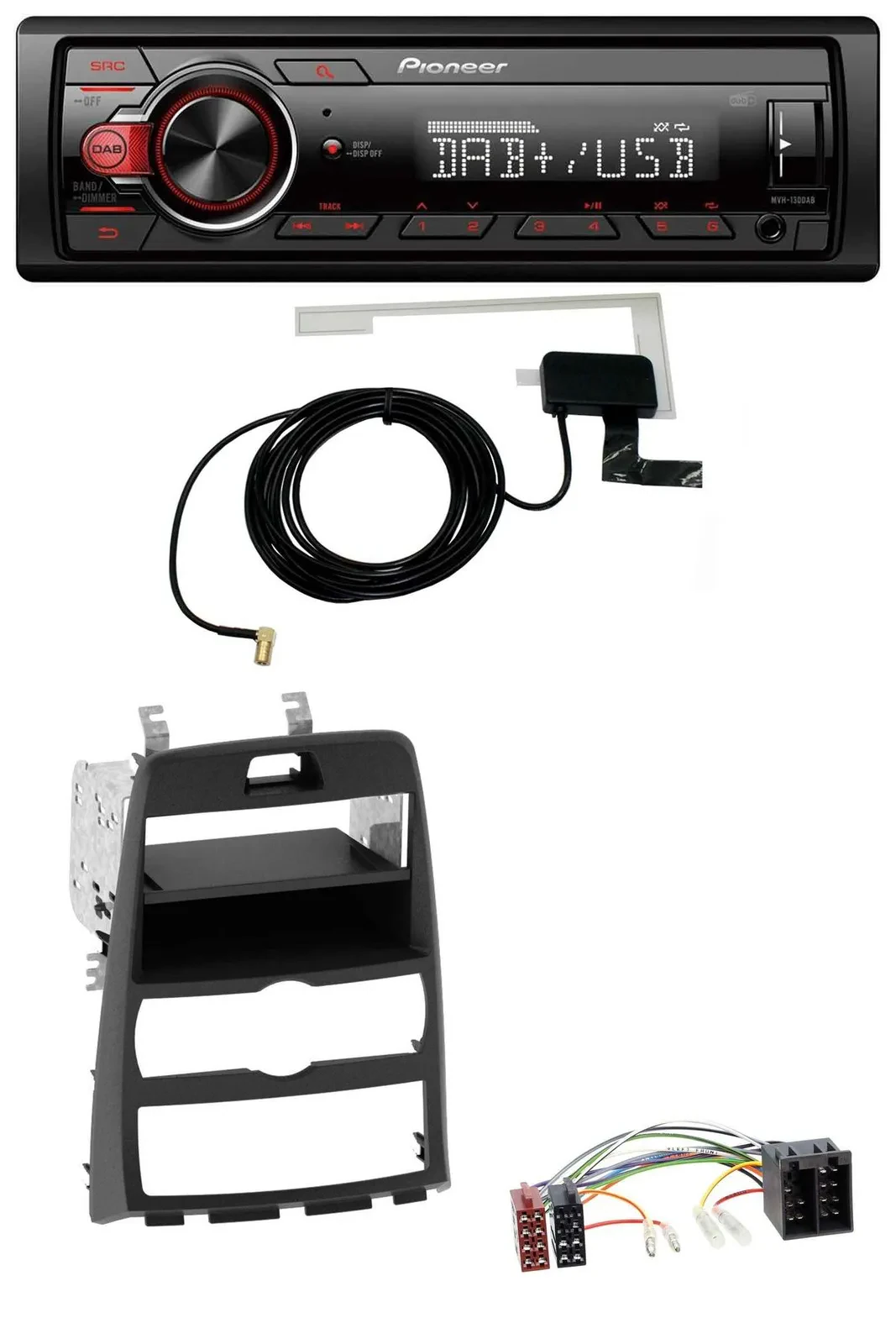 Автомагнитола Pioneer 1-DIN MP3 DAB USB AUX для Hyundai Genesis BK (2010–2012)
