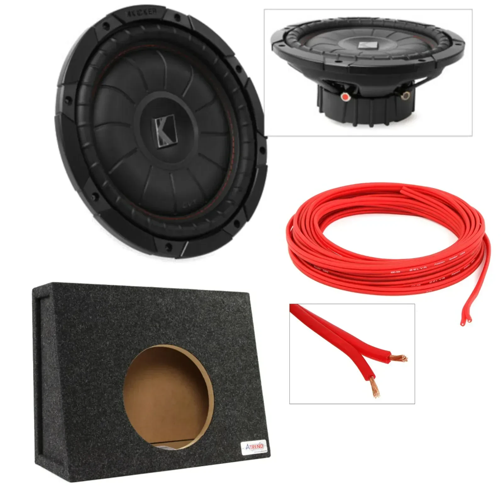 Сабвуфер пассивный для авто Kicker CompVT 43CVT102 10", закрытый корпус (Truck), одиночный