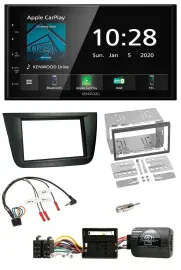 Kenwood Bluetooth Lenkrad DAB USB 2DIN Autoradio für Seat Altea Toledo schwarz