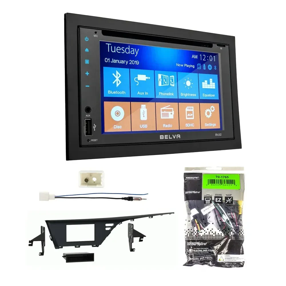 Автомагнитола для Toyota Camry 2018–2019 Belva BVL62 Double DIN, Bluetooth (набор)