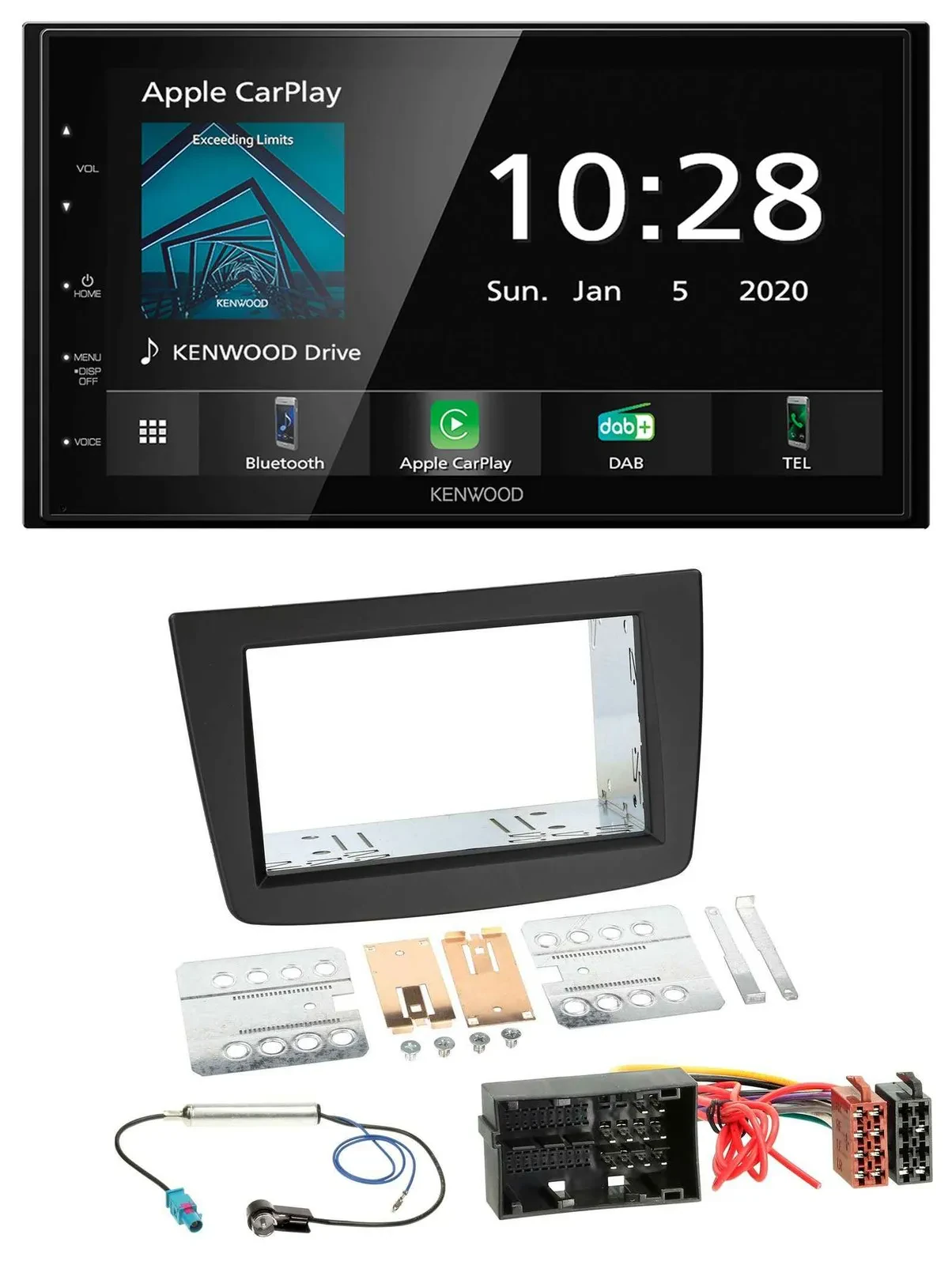 Автомагнитола для Alfa Romeo Mito 955 (с 2014) Kenwood 2-DIN, Bluetooth, DAB, USB