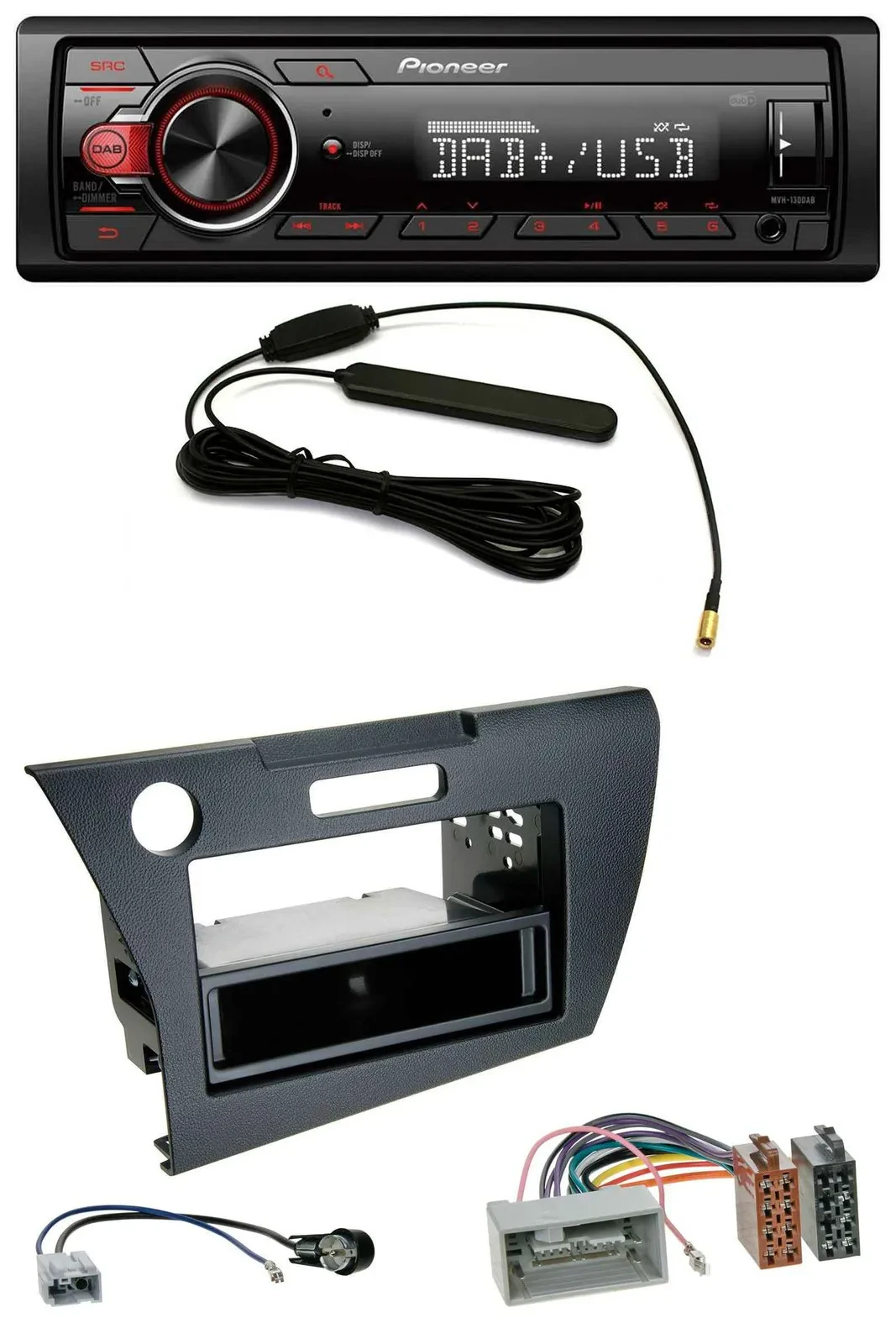 Автомагнитола для Honda CR-Z Pioneer 1-DIN, DAB, MP3, USB, AUX