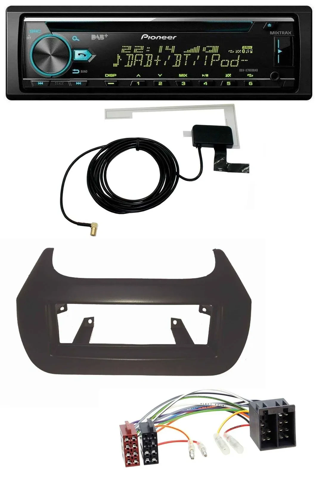 Pioneer MP3 AUX CD USB DAB Autoradio für Citroen Nemo Fiat Fiorino Qubo Peugeot