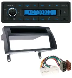VDO Bluetooth AUX USB MP3 Autoradio für Toyota Corolla E12 2003-2008 dunkelgrau