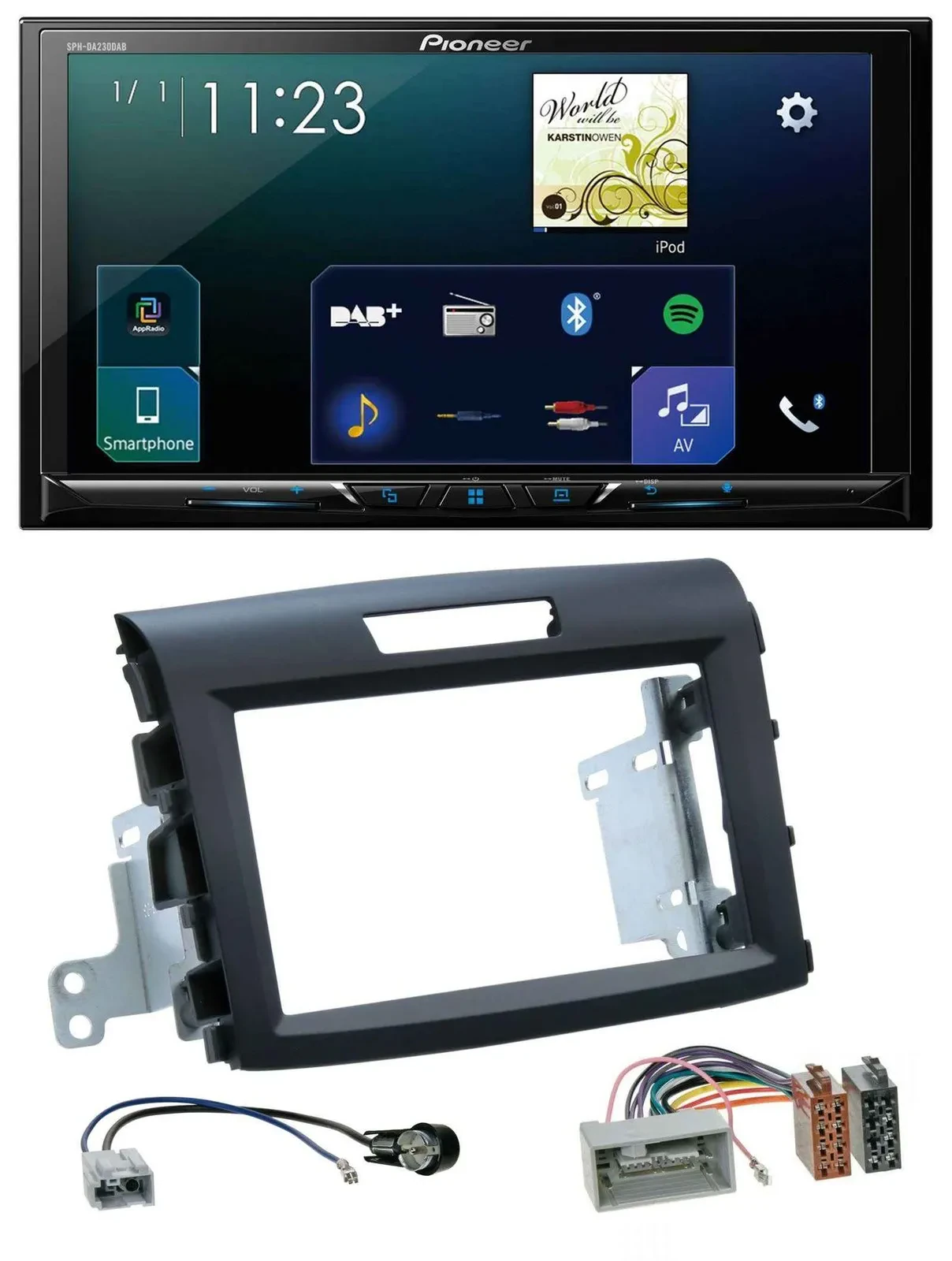 Pioneer MP3 Bluetooth USB 2DIN DAB Autoradio für Honda CR-V FR5/FR6 ab 2012